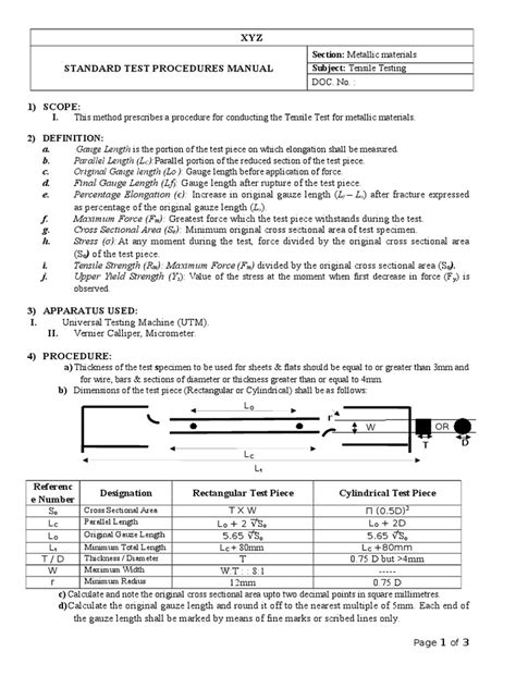 tensile testing manual pdf